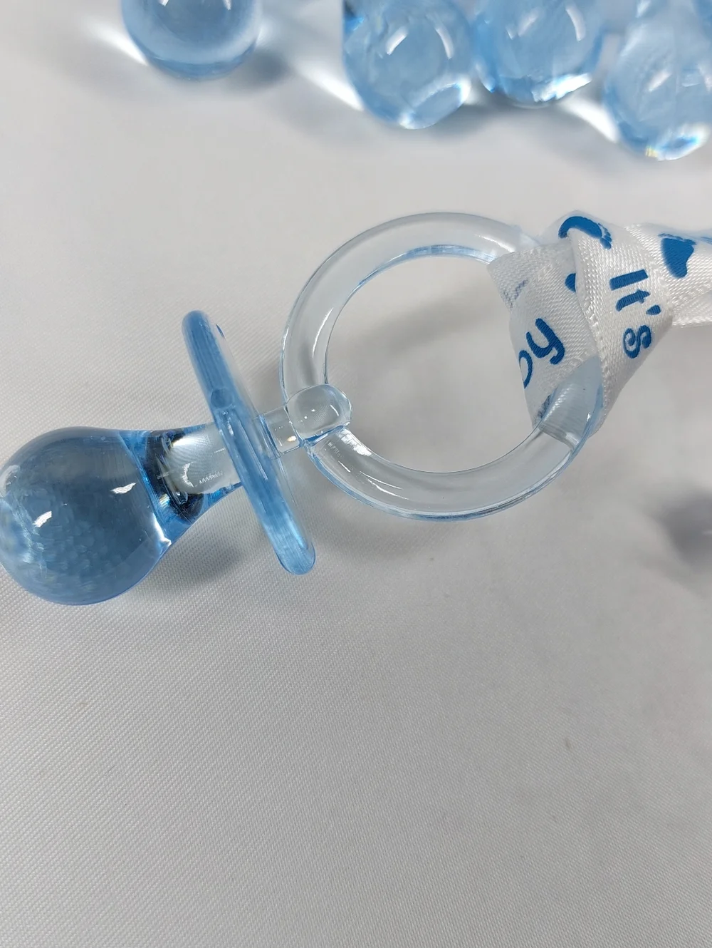 48 PC Blue It's a Boy Baby Shower Pacifier Necklaces Party Favors